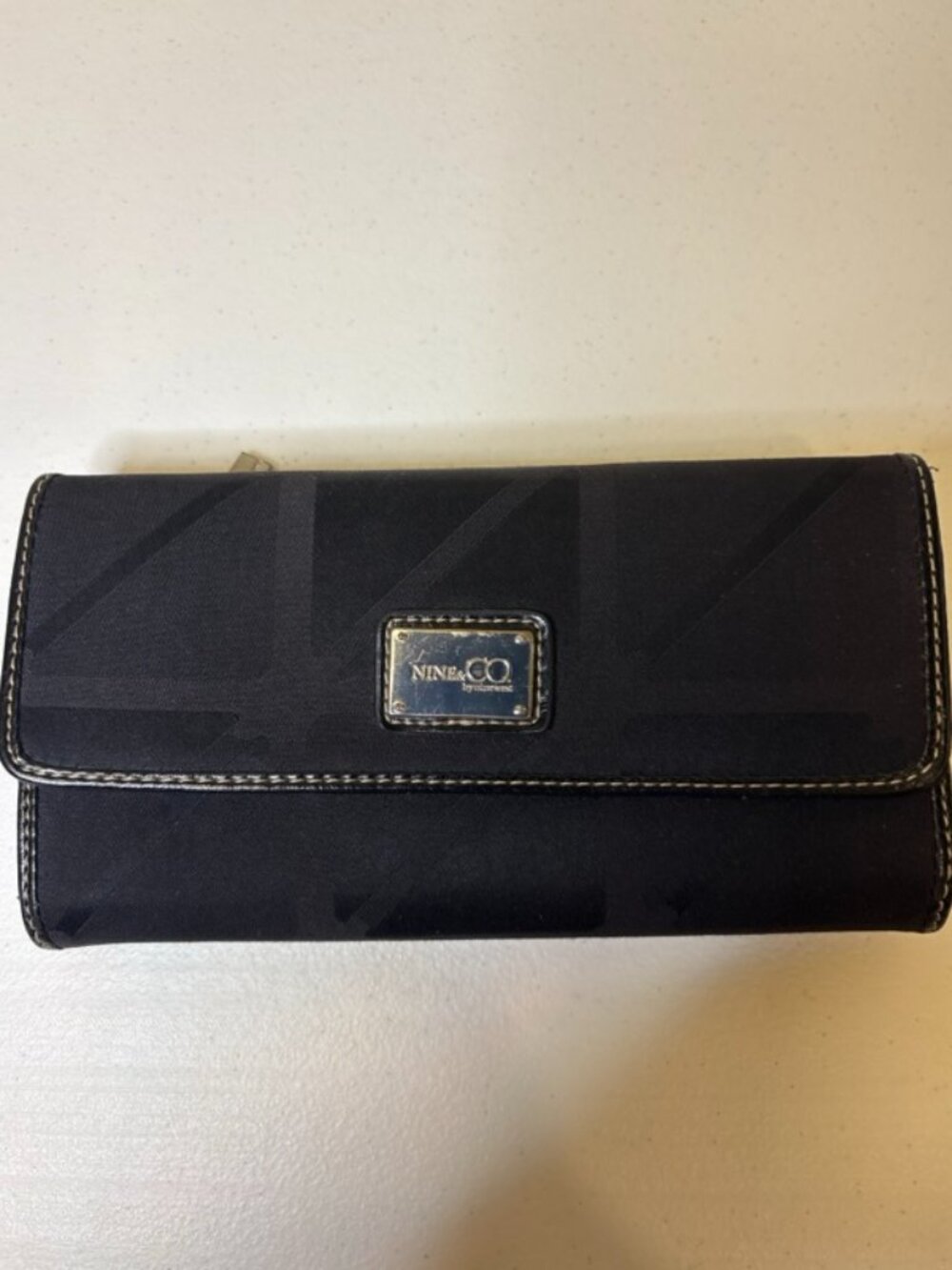 Nine & Co‎ Black Clutch Wallet With Checkbook Cover